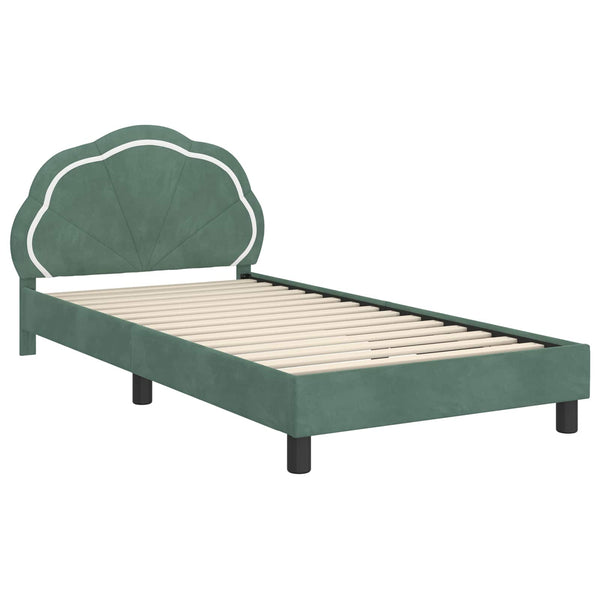 Kinderbettgestell mit Kopfteil Meergrün 90x200 cm