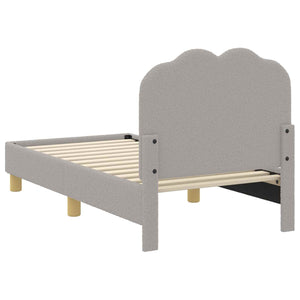 Kinderbettgestell mit Kopfteil 70x140 cm Hellgrau