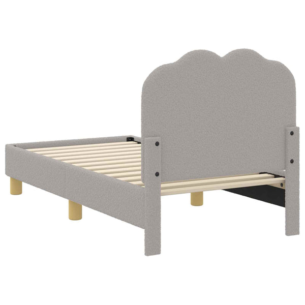 Kinderbettgestell mit Kopfteil 70x140 cm Hellgrau
