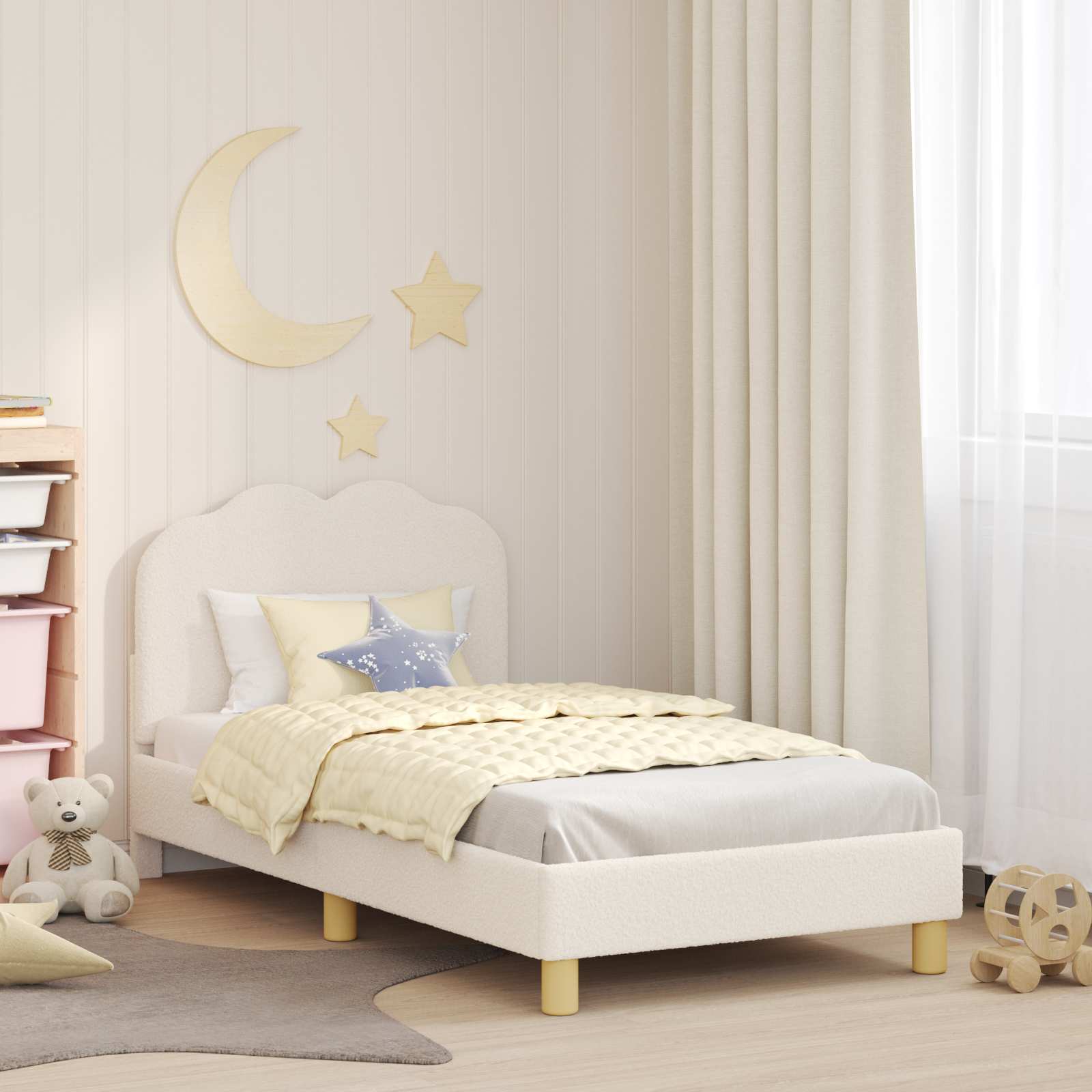 Kinderbettgestell Creme 80x160 cm