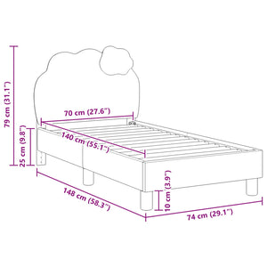 Kinderbettgestell Rosa 70x140 cm