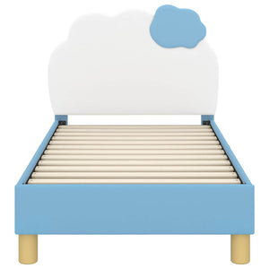 Kinderbettgestell mit Kopfteil Blau 70x140 cm