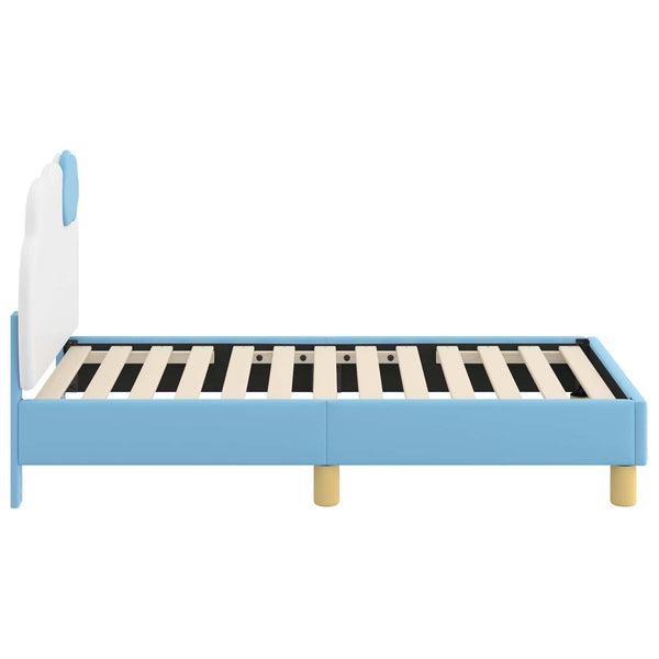 Kinderbettgestell mit Kopfteil Blau 70x140 cm