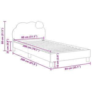 Kinderbettgestell Rosa 80x200 cm