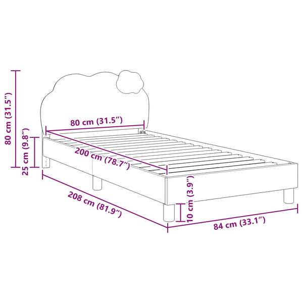 Kinderbettgestell Blau 80x200 cm