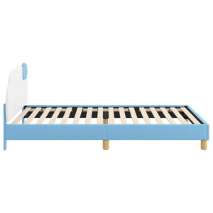 Kinderbettgestell Blau 90x190 cm mit Kopfteil