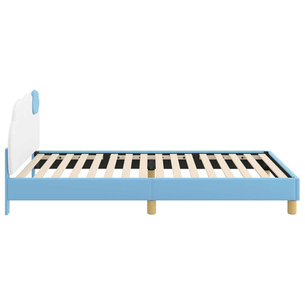 Kinderbettgestell Blau 90x190 cm mit Kopfteil