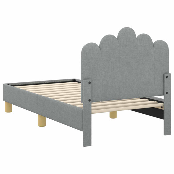 Kinderbettgestell mit Kopfteil Hellgrau 70x140 cm