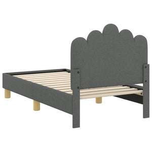 Kinderbettgestell mit Kopfteil Dunkelgrau 70x140 cm