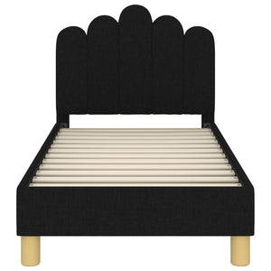 Kinderbettgestell mit Kopfteil Schwarz 70x140 cm