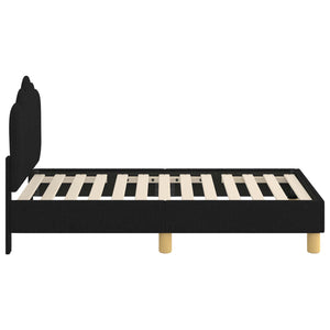 Kinderbettgestell mit Kopfteil Schwarz 70x140 cm