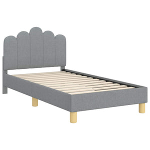 Kinderbettgestell mit Kopfteil 80x160 cm Grau