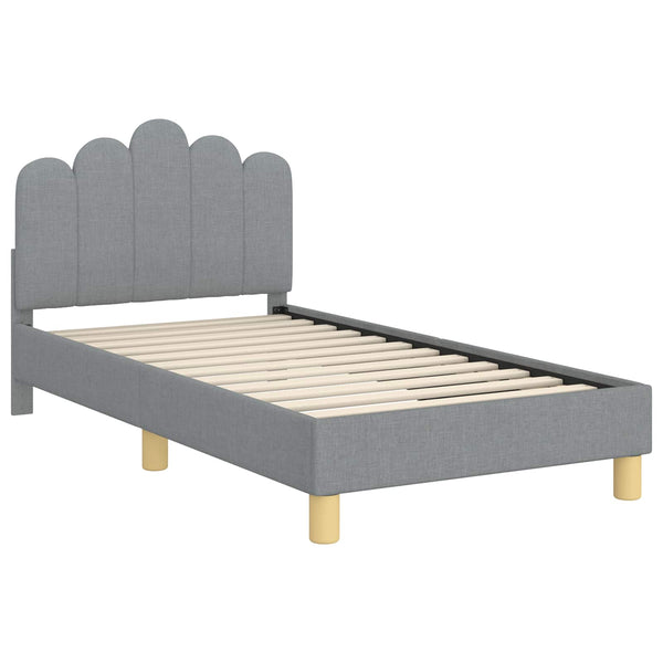 Kinderbettgestell mit Kopfteil 80x160 cm Grau