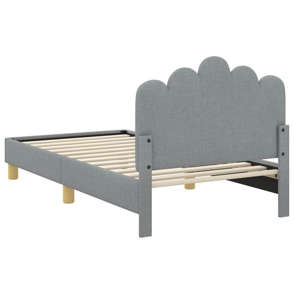 Kinderbettgestell mit Kopfteil 80x160 cm Grau