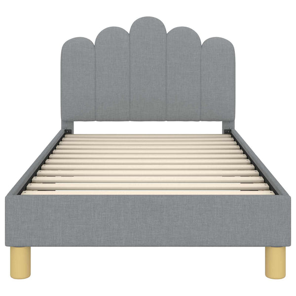 Kinderbettgestell mit Kopfteil 80x160 cm Grau