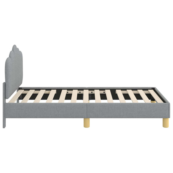 Kinderbettgestell mit Kopfteil 80x160 cm Grau