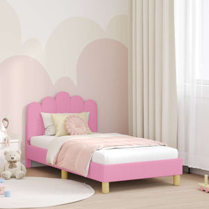 Kinderbettgestell mit Kopfteil Rosa 80x160cm