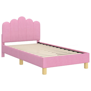 Kinderbettgestell mit Kopfteil Rosa 80x160cm