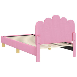 Kinderbettgestell mit Kopfteil Rosa 80x160cm