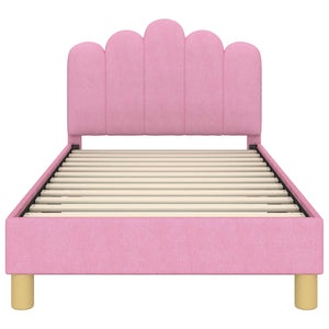 Kinderbettgestell mit Kopfteil Rosa 80x160cm