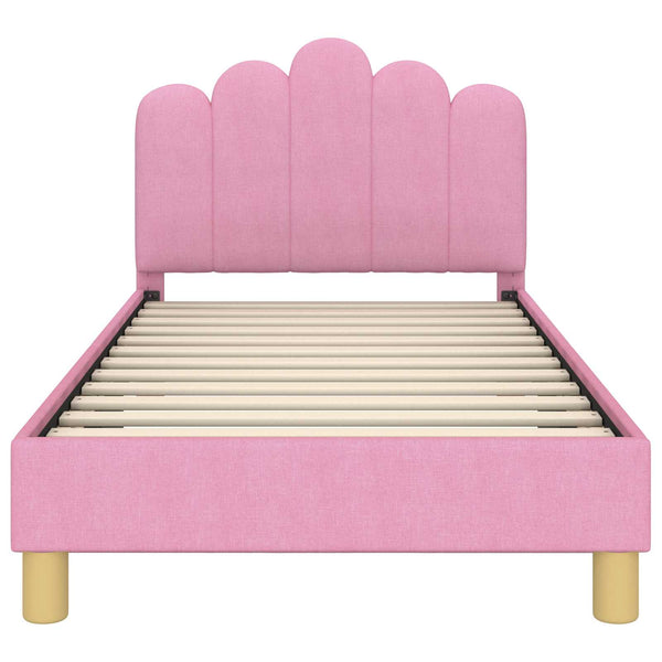 Kinderbettgestell mit Kopfteil Rosa 80x160cm