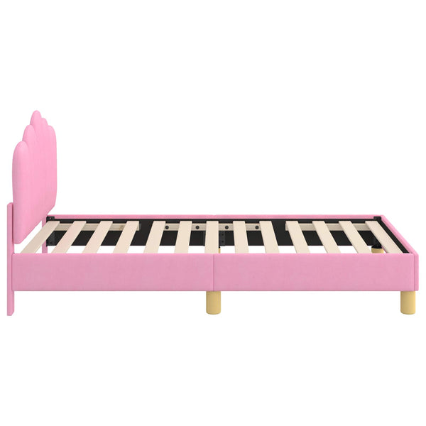Kinderbettgestell mit Kopfteil Rosa 80x160cm