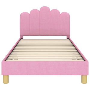 Kinderbettgestell mit Kopfteil Rosa 80x200 cm