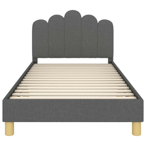 Kinderbettgestell mit Kopfteil Dunkelgrau 90x190 cm