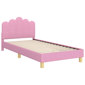 Kinderbettgestell Rosa 90x190 cm mit Kopfteil