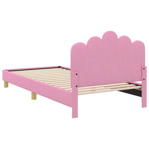 Kinderbettgestell Rosa 90x200 cm mit Kopfteil