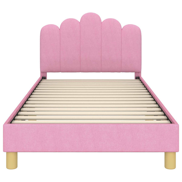 Kinderbettgestell Rosa 90x200 cm mit Kopfteil