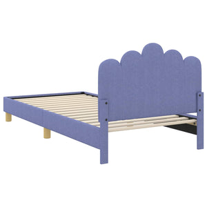Kinderbett 90x200 cm mit Kopfteil Jeans blau