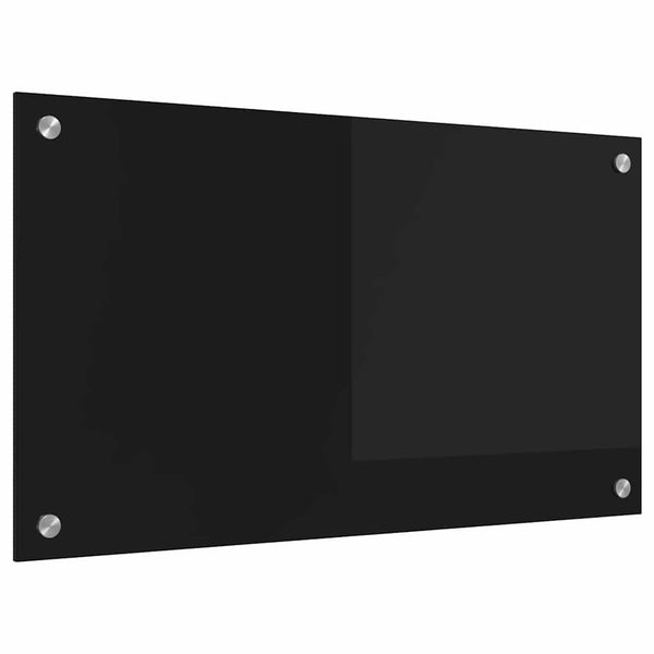 Schwarze Küchenrückwand aus Glas 70x40 cm
