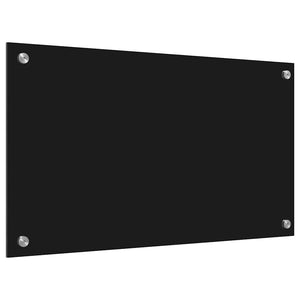 Schwarze Küchenrückwand aus Glas 70x40 cm