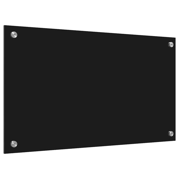 Schwarze Küchenrückwand aus Glas 70x40 cm