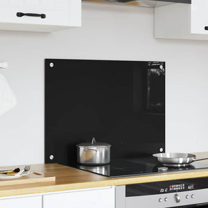 Schwarze Küchenrückwand aus Glas 70x50 cm