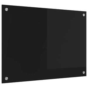 Schwarze Küchenrückwand aus Glas 70x50 cm