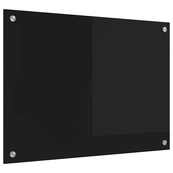Schwarze Küchenrückwand aus Glas 70x50 cm