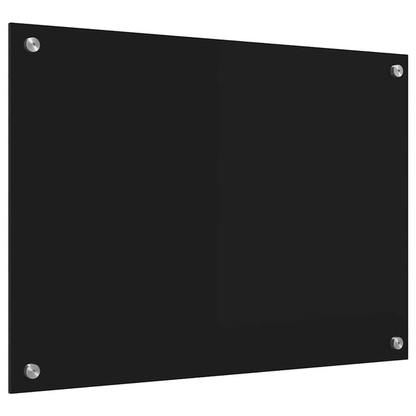 Schwarze Küchenrückwand aus Glas 70x50 cm