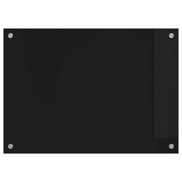 Schwarze Küchenrückwand aus Glas 70x50 cm