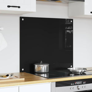 Schwarze Küchenrückwand aus Glas 70x60 cm