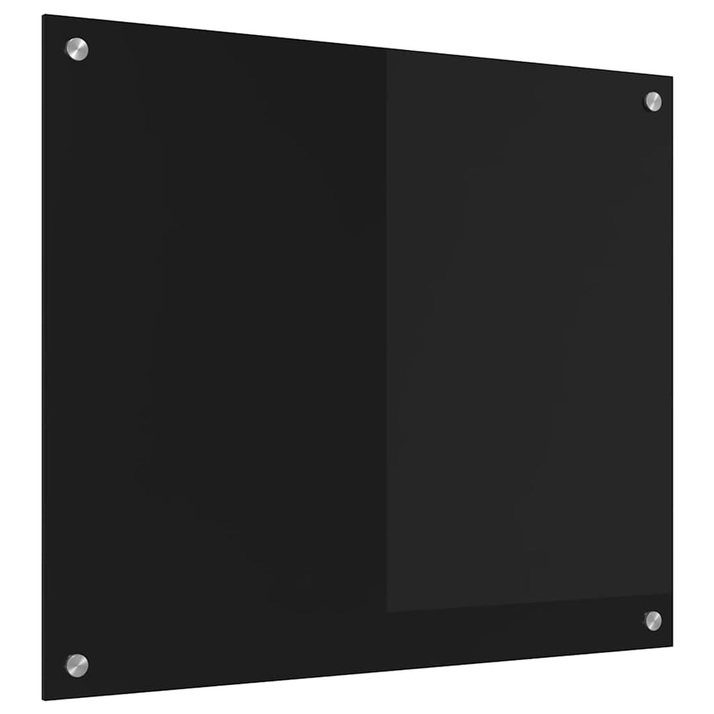 Schwarze Küchenrückwand aus Glas 70x60 cm