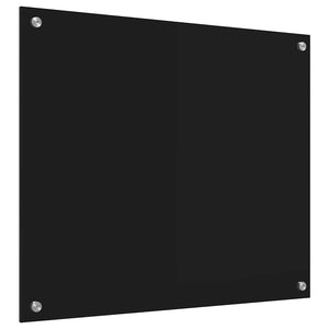 Schwarze Küchenrückwand aus Glas 70x60 cm