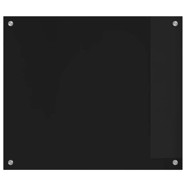 Schwarze Küchenrückwand aus Glas 70x60 cm