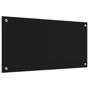Schwarze Küchenrückwand aus Glas 80x40 cm