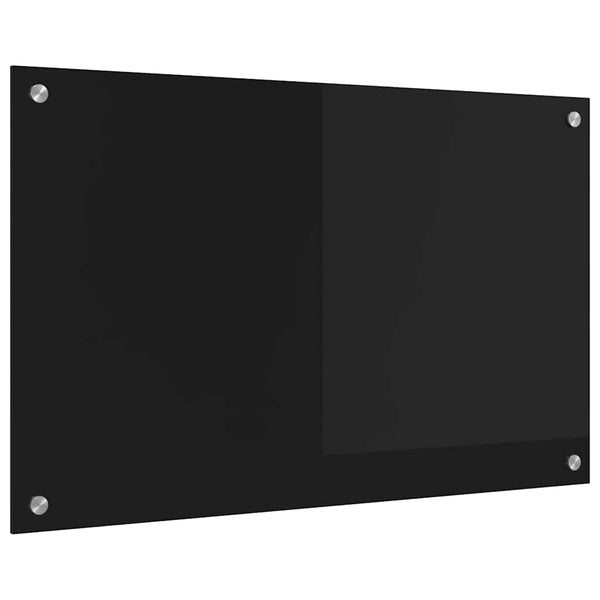 Schwarze Küchenrückwand aus Glas 80x50cm