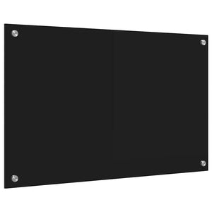 Schwarze Küchenrückwand aus Glas 80x50cm