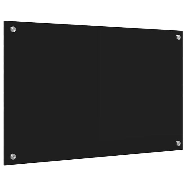 Schwarze Küchenrückwand aus Glas 80x50cm