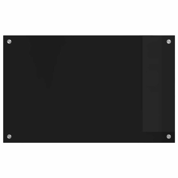 Schwarze Küchenrückwand aus Glas 80x50cm