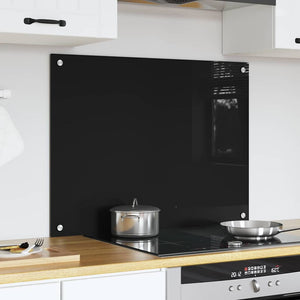 Schwarze Küchenrückwand Glas 80x60 cm